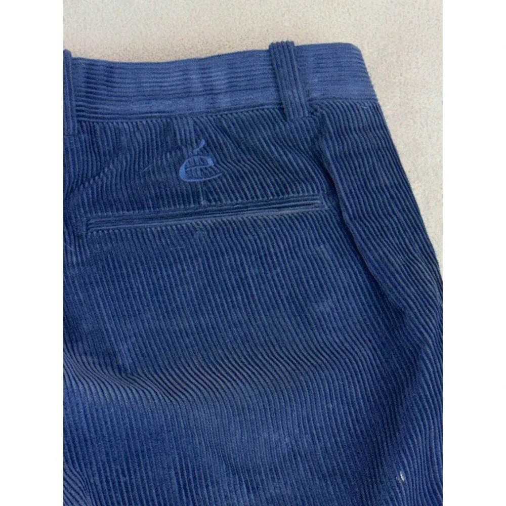 Elevee Golf Mens Blue Corduroy Pants Trousers Size‎ 34 x 25 Wide Wale Fancy